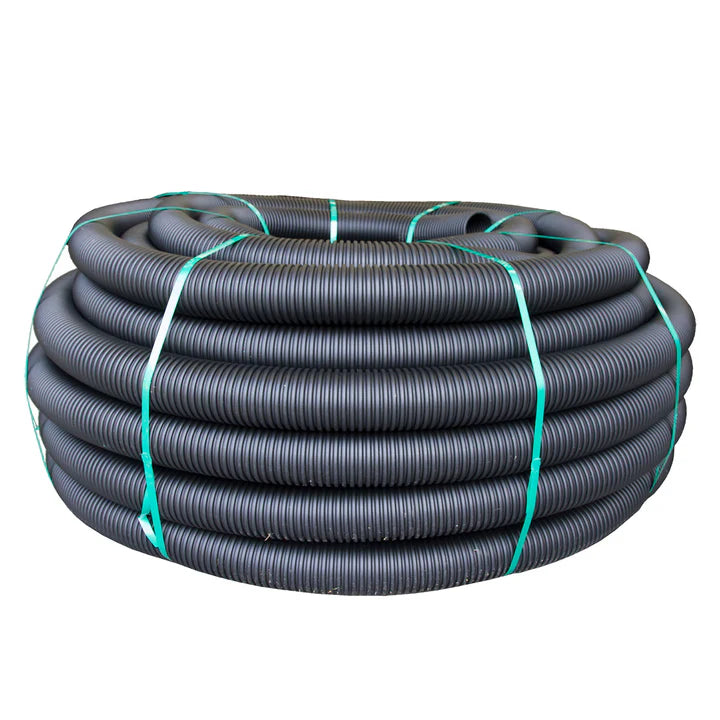 Black Snake Drainage Coil HDPE 110mmx30m Unslotted