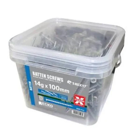 Ecko T-REX17 Batten Screws OutDoor XGuard 14g x 100mm, Pack of 500