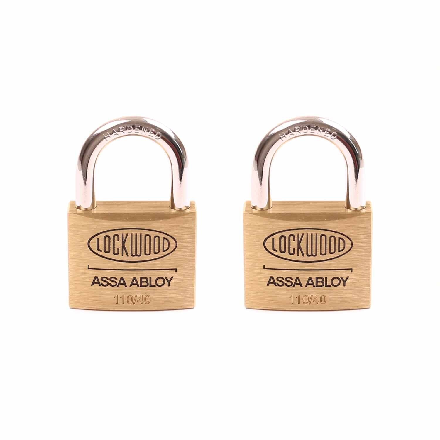 Lockwood 110 Series 40mm Brass Padlock - 2 Pack