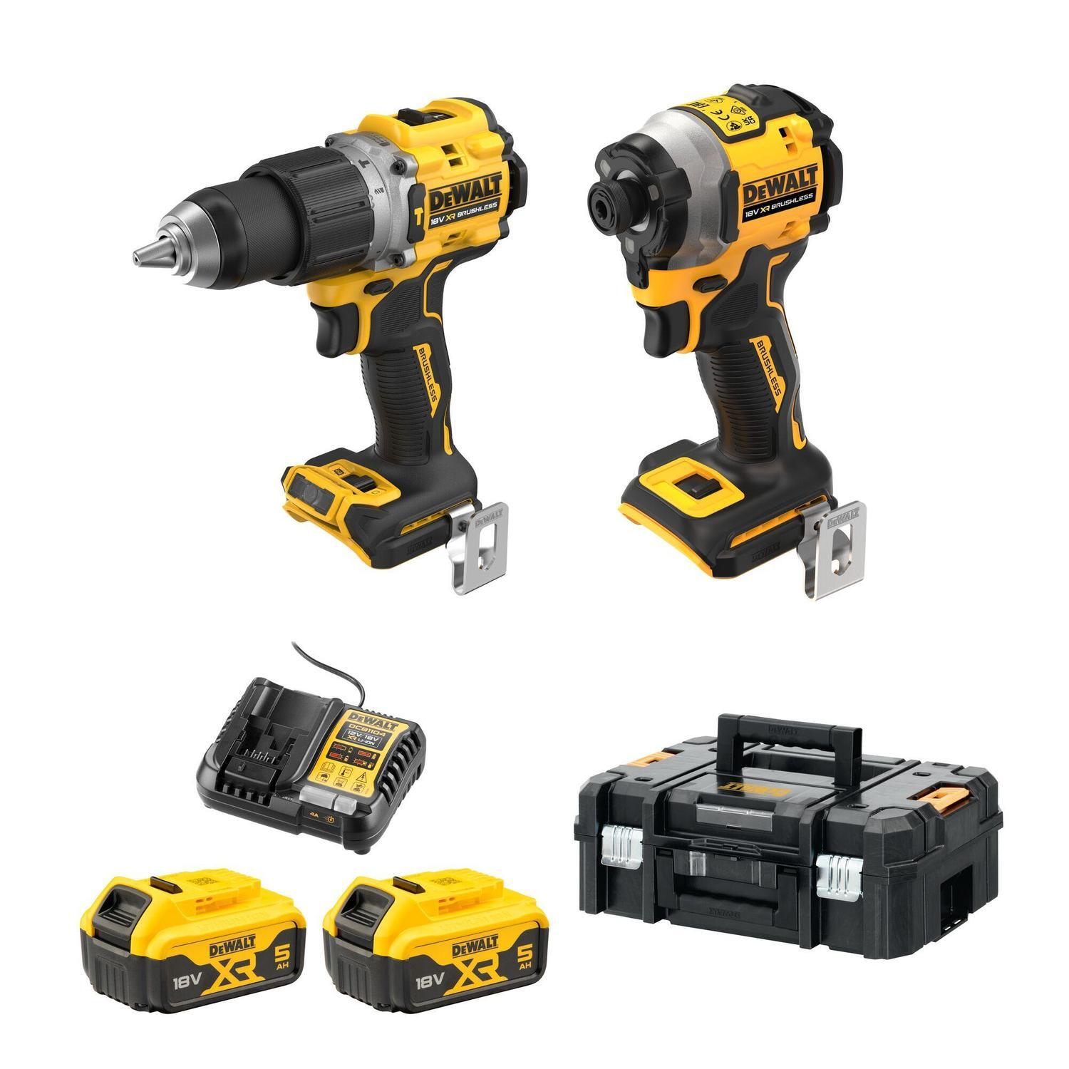 DeWALT 2 Piece Combo Kit 18 Volt XR 5.0Ah